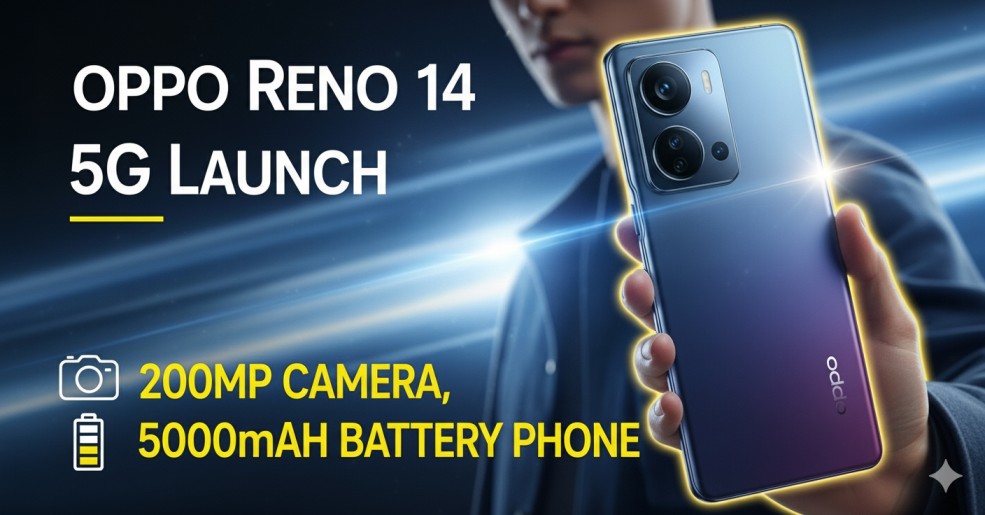 Oppo Reno 14 Launch – 200MP Camera, 5000mAh Battery